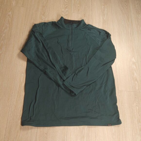 5.11 Tactical Stratos 1/4 Zip Pullover 2XL Green Lightweight Performance Tech - Picture 1 of 9